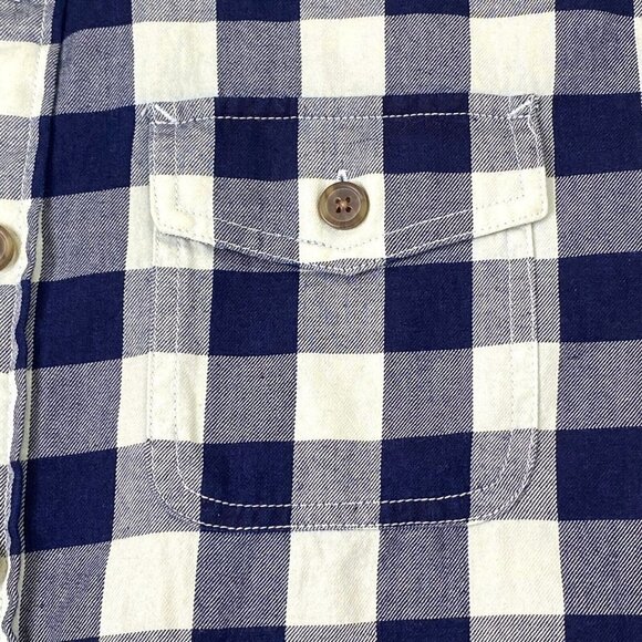 Mutual Weave Button Front Shirt Mens size Medium Long Sleeve Blue OW Plaid - Picture 5 of 10